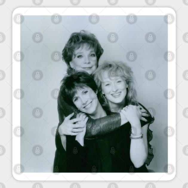 Postcards from Carrie, Meryl and Shirley Sticker by baranskini